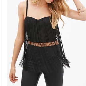 Forever 21 fringe crop top